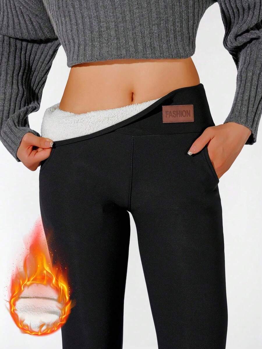 Ultra Warm Women's Fleece Lined Leggings - Plush Thermal Winter Tights, Super Soft & Stretchy | Cold Weather Thermal Layer | 1-Pack - 1pcs(black) - 查看 1