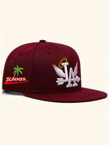 2024 New Letter Wing Pattern Side Coconut Tree Embroidery Fashion High Quality Snapback Men's Versatile Casual Baseball Hat Personalized Hip Hop Caps, School