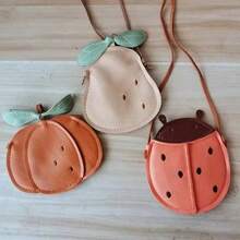Cartoon Cute Mini Bags Girls Crossbody Bag Handbags Gift Pear Pumpkin Ladybug - Multicolor - View 1