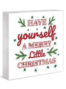 1 buc/4 buc Elemente de Crăciun și Design de Binecuvântare cu Text - Ornament de Decor Pătrat din PVC pentru Desktop, Cadouri de Crăciun, Cadouri Excelente pentru Femei, Decorare, Potrivit pentru Acasă, Raft de Cărți, Desktop, Decorare de Birou