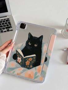 1 件动漫黑猫双面亚克力透明水晶背板防震睡眠/唤醒平板电脑保护套，兼容 iPad/平板电脑，兼容 iPad 第 10 代、iPad 10.2/Mini6/Mini7/9.7 英寸，平板电脑保护套兼容三星 Galaxy Tab A9 Plus，很棒的节日礼物，时尚简约的图案。 - 彩色 - 查看 7