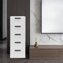 Plastic Drawers Dresser,Storage Cabinet With 5 Drawers,White Closet Drawers Tall Dresser Organizer For Clothes,Playroom,Bedroom Furniture,Stackable Vertical Clothes Storage Tower - 白色 - 查看 4