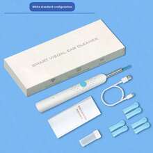 Ear Wax Remover Intelligent Visual Ear Scoop Kit - Black Ear Cleaning Tool For Adults - FSA HSA Eligible - Waterproof - New Year Gift Storage - 白色 - 查看 3