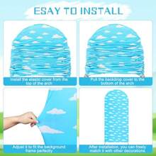 D3Pcs Arch Backdrop Cover Story Arch Cover Wedding Arch Covers Spandex Backdrop Stand 4ft 5ft 6ft For Wedding Birthday Banquet Boy Girl Toy Arch Cover Decoration Cartoon Story10