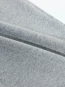 Women's Autumn Long Sleeve Hooded Sweatshirt Set, Zipper Design, "Girl" Letter Print, Comfortable Sweatpants, Suitable For Travel And Outdoor, Autumn Casual Outfit - 灰色 - 查看 3