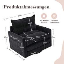 Swivel Chair - Black + Chenille - View 7