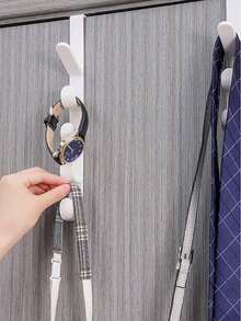 Multi-Function Over-The-Door Hook For Home Storage - Coffee Brown - View 7