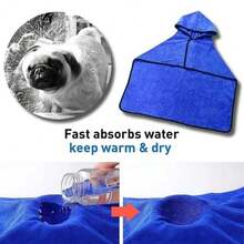 1pc Adjustable Pet Bathrobe, Super Absorbent Towel Suitable For Small, Medium And Large Dogs, Quick-Drying Soft And Skin-Friendly Pet Drying Towel, Universal For Dogs And Cats
