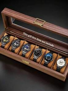 6件/套男士手表套装，商务简约风格，适合男士送礼，圣诞节，父亲节礼物 - 鋼帶6件 - 查看 12