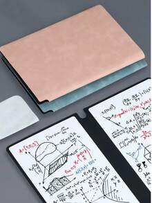 Portable & Fashionable A5 Reusable Whiteboard Notebook: Weekly Planner, Faux Leather Notepad, Comes With Whiteboard Marker And Eraser Cloth, School Supplies, Back To School Season (Style And Color Random, Includes Cleaning Cloth And Pen) - Multicolor - View 5