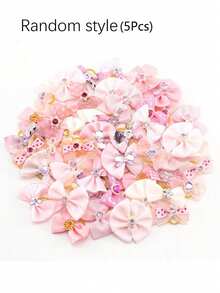 50 Stück rosa Gummiband Haarzubehör für Haustiere, Schleife Prinzessin Stil Kopfschmuck, geeignet für zu langes Haarpflege von Haustieren, Dekorativer Kopfschmuck für Haustiere, das beste Geburtstagsgeschenk für Haustiere, Haustierprodukte, Haustierzubehör, Haustier Haarzubehör