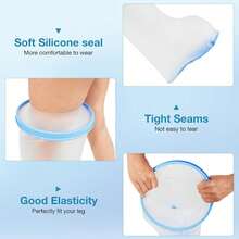 Waterproof Wide Leg Cast Cover Shower Adults, Large Leg Shower Cover With Non-Slip Bottom, Watertight Foot Protector Plus Size Adults Surgery Shower Boot