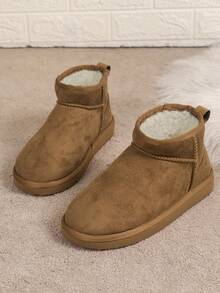 女式西式保暖内衬休闲运动衫，秋冬 - 棕色 - 查看 5