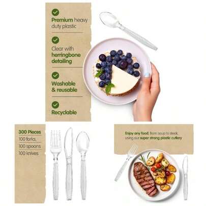 - Re - Usable Plastic Forks Pack - Heavy Duty Party Cutlery