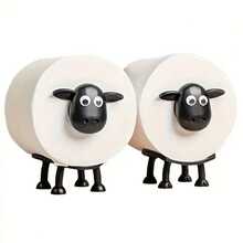 Black Sheep Cute Animal Tissue Holder - Humorous Vertical Toilet Paper Holder (Black Sheep Design)|   Playful Toilet Decoration|   Mother's Day/Holiday Gift Ideas - 2隻黑色羊 - 查看 1