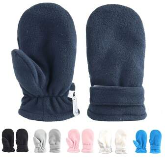 Toddler Infant Winter Mittens Thermal Lined Adjustable Baby Boys Girls Thick Warm Gloves For 1-4 Years