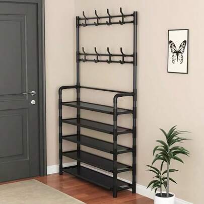 Bedroom - Ideal For Small Spaces, Metal, Multi-Functional Storage Solution For Clothes And Shoes, Shoe Organizer Rack, Shoe Rack Organizer, Entryway Shoe Rack, Shoe Storage Organizer, Display Rack, Shoe Rack, Shoe Storage Rack, Shoe Rack Organizer, Tall Shoe Rack, Narrow Shoe Rack, Space-Saving Shoe Rack, Shoe Storage Organizer, Shoe Rack Organizer, Slim Shoe Rack, Vertical Shoe Rack, Shoe Display, Corner Shoe Rack, Narrow Shoe Rack, Shoe Rack