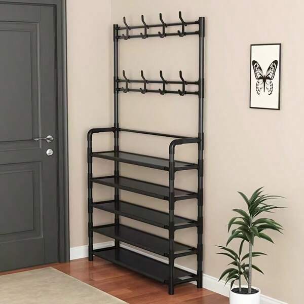 Bedroom - Ideal For Small Spaces, Metal, Multi-Functional Storage Solution For Clothes And Shoes, Shoe Organizer Rack, Shoe Rack Organizer, Entryway Shoe Rack, Shoe Storage Organizer, Display Rack, Shoe Rack, Shoe Storage Rack, Shoe Rack Organizer, Tall Shoe Rack, Narrow Shoe Rack, Space-Saving Shoe Rack, Shoe Storage Organizer, Shoe Rack Organizer, Slim Shoe Rack, Vertical Shoe Rack, Shoe Display, Corner Shoe Rack, Narrow Shoe Rack, Shoe Rack