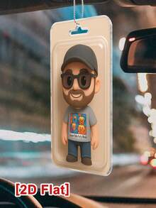 Catygift Llavero con renderizado de IA personalizado a partir de una foto, estilo de figura de juguete de dibujos animados, recuerdo conmemorativo personalizado, llavero con personaje basado en foto apreciada, regalo de Navidad para seres queridos, regalo de condolencia único, ambiente cálido