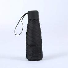 1 pièce Mini parapluie de poche pour la protection contre le soleil et la pluie, résistant aux UV, pliable et portable pour l'école, le bureau, la maison, les voyages