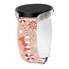 20mm 22mm Christmas Watch Bands Compatible With Samsung Galaxy Watch 7 6 5 4 3 FE / Watch 5 Pro,Holiday Theme Santa Claus Snowman Printed Smartwatch Silicone Adjustable Strap For Amazfit GTS GTR