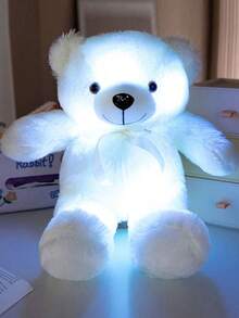 圣诞装饰 30 厘米/11.81 英寸 LED 发光泰迪熊毛绒玩具 可爱发光熊毛绒动物，具有夜光功能，是娱乐和家居装饰生日派对家居女孩房间装饰情人节、泰迪熊、女孩玩具、儿童玩具的理想礼物 - 彩色 - 查看 4