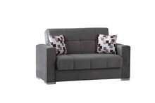 Dmora Anikide - Divano Letto 2 Posti, 85x160 cm Nero, Contenitore