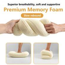 1 件露营枕头，4 种颜色可选，记忆海绵户外露营枕头，便携且易于存放