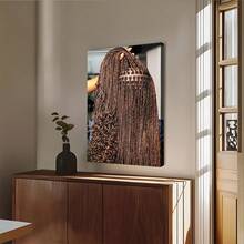 1pc African American Hair Braiding Wall Art Canvas Print - Empowering Beauty Salon Decor For Living Room, Bedroom, Or Beauty Studio - Modern Aesthetic Home Artwork - 彩色 - 查看 4