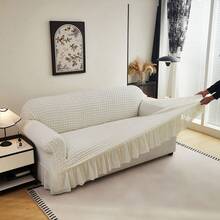 1 Piece  Sofa Cover Elastic Living Room Sofa Cover Pet Anti-Dirty Universal Sofa Protector Home Decoration Sofa Cushion Cover - 白色-2 - 查看 6