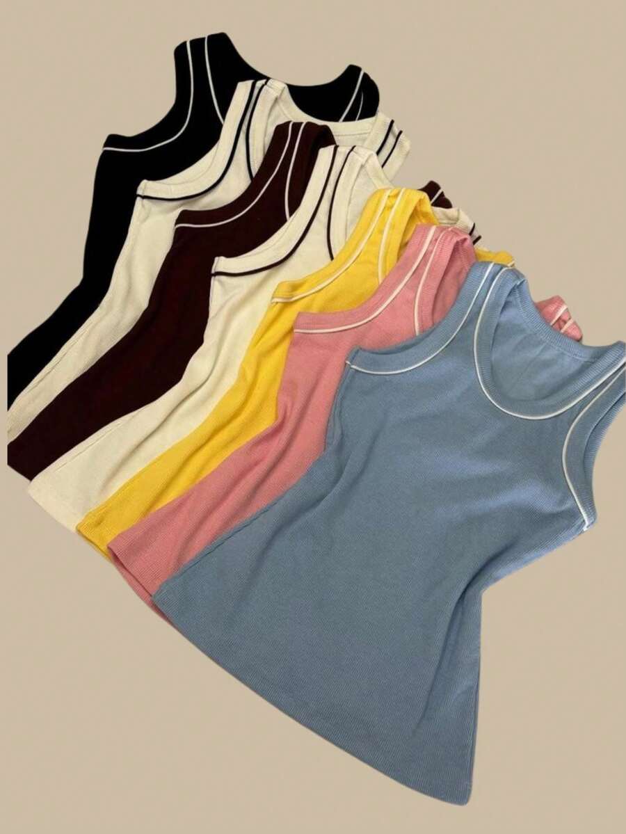 Blusa Regata Ribana Básica - Azul bebê - Visão 1
