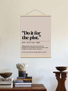 1pc Unframed Dictionary Definition Print | Digital Download | Minimalist Wall Art | "For The Plot" Themed Girl's Room Decor | Dorm Poster - Multicolor - View 11