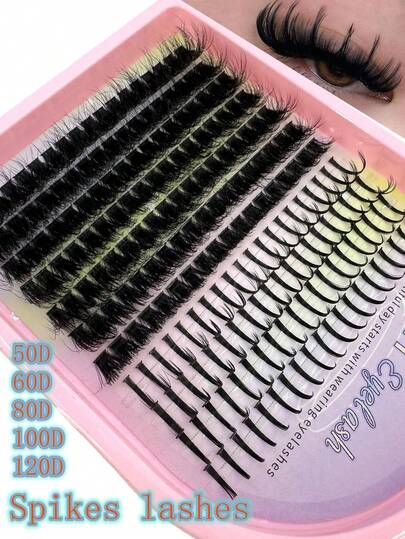 HBZGTLAD مجموعات شعيرات الرموش 11 صف بأطوال مختلفة 50D60D80D100D120D مزيج من المجموعات الفردية لتمديد الرموش لتأثير الحجم الكرتوني والخيالي
