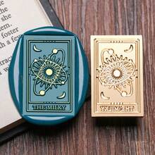 1 Tarot Card Series Fire Lacquer Seal Copper Head, Retro Style, Solid Brass Seal Head, Suitable For DIY Greeting Cards, Sealing Decorations, Desktop Ornaments, Holiday Invitations