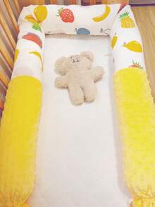1 Stück Baby Bettschutz, Säuglings Anti-Kollisions Weichpolster, Kindersicherheitszaun, Seitenschläfer Langes Zylinder Beruhigungskissen, Abnehmbarer Langer Zylinder Rundumzaun, Baby Beinpolster, Bonbon Kissen für Kinderbett, Weiches Stoßpolster Anti-Kollisions Plüsch Kinderbettschutz