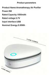 BUCICE جهاز نشر الروائح ومزيل الروائح بالأوزون، منقي هواء محمول صغير الحجم، مناسب للحمامات وخزائن الأحذية، منقي هواء متعدد الوظائف