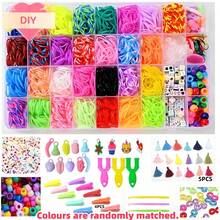 Colorful Rubber Bands, Weaving Loom Kit, 32-Color Rubber Twist Band Kit For Diy Bracelet And Beads Making, Perfect Gift For Beginners - Box 1 - View 16