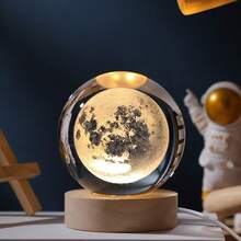 1pc Illuminated USB Wooden Display Stand, For Nightlight, Decor, Aromatherapy Base, Suitable For Desk, Showcase, Office And More