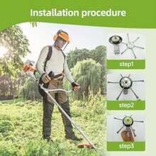 Heavy-Duty 6-Inch Lawn Mower Head Replacement Professional Grade Sharp Cutting Edges For Grass, Moss Control Compatible With Weeders, Trimmers, Lawn Mowers - Durable Construction, Lawn Mower Accessories, Robust Blade Design, Sturdy Blades