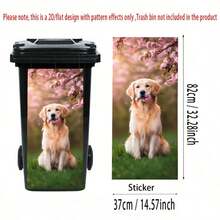 1 pieza Pegatina de cubo de basura con serie de animales divertidos, incluye pegatinas autoadhesivas de PVC con diseños de perro, jirafa, mapache y otros animales, adecuado para cubos de basura al aire libre, decoración de habitaciones, dormitorios, cocinas, paredes y decoración