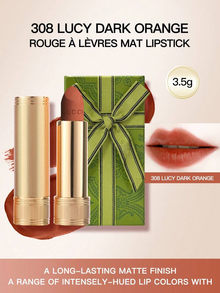 GUCCI ROUGE À LÈVRES MAT 3.5g 312#/122#/208#/217#/25#/505# - 3.5g-#308 - View 1