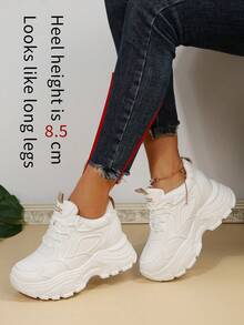 女士厚底休闲运动鞋白色鞋子