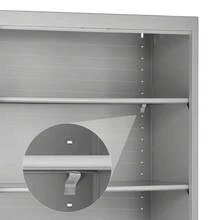 36 Pcs Cabinet Shelf Clips, Heavy Duty Metal Shelf Holders For Cabinets Shelves Clips Kitchen Cabinet Shelf Clips Shelf Support Clips Shelving Brackets Clips Pegs Compatible With Sandusky Lockers