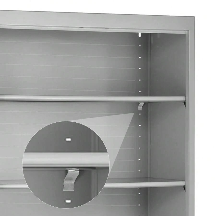 36 Pcs Cabinet Shelf Clips, Heavy Duty Metal Shelf Holders For Cabinets Shelves Clips Kitchen Cabinet Shelf Clips Shelf Support Clips Shelving Brackets Clips Pegs Compatible With Sandusky Lockers