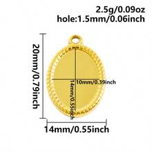 2 Stücke geometrische Cabochon Anhänger, rund/quadratisch/herzförmige 304 Edelstahl Leerrahmen, geeignet für Strass, Steine, Epoxidharz Schmuckherstellung, minimalistische High-Fashion Accessoires für Halskette, Schlüsselanhänger, Taschenkette, Ohrringe, Armband, 18K vergoldet PVD - Geometrie - Übersicht 13