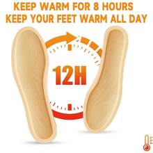 Calentadores de plantilla para los pies - Plantillas desechables calientes - Calor durante 12 horas - Plantillas activadas por aire - Plantillas con calefacción por aire - Para los dedos de los pies - Plantillas para hombres y mujeres