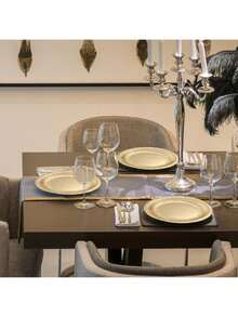 50/30/20/10/5 pièces Assiettes dorées, 9 pouces/7 pouces Assiettes rondes, Convient pour les desserts, salades, gâteaux, repas, vaisselle de saison, idéal pour Noël, Halloween, Pâques, Thanksgiving, cadeaux, fêtes de remise de diplômes, mariages, pique-niques