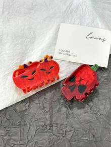 1pc Acrylic Halloween Themed Claw Hair Clip, Suitable For Decorating Hair On The Back Of The Head, Hair Accessory For Party And Street Wear Winter Hair Clutch Elegant Claw Clips