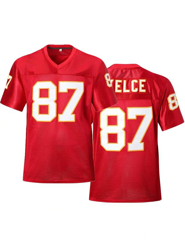 Men's Football Jersey 97 Red Embroidered Sports T-Shirt Casual Training Competition Short Sleeved Top