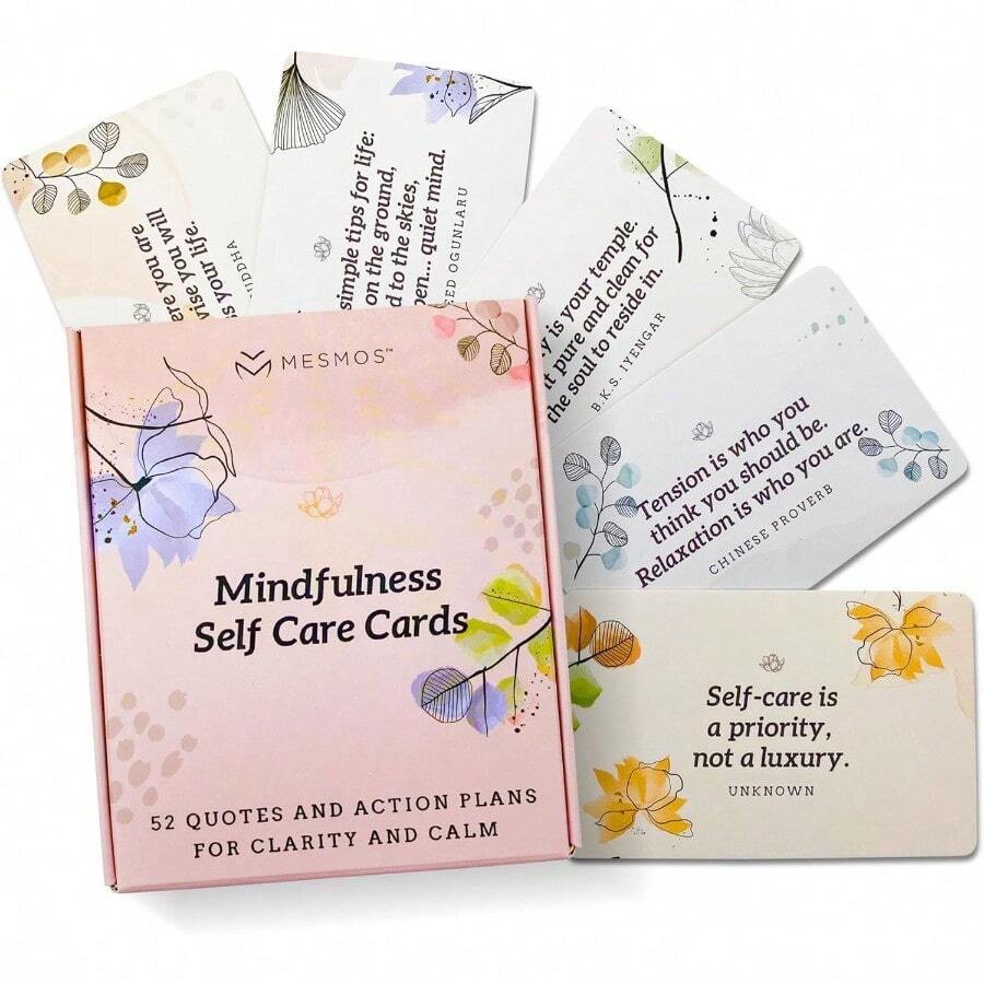 Luckies Calm Club Yoga Cards | Mindfulness & Yoga Gifts | 52 Yoga Pose Cards With Meditation Activities | Self Care Gifts For Adults & Kids